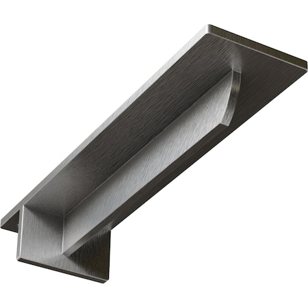 Ekena Millwork Heaton Hidden Support Steel Bracket w/ 8" Support Depth, Stainless Steel 3"W x 12"D x 2"H BKTM03X12X02HESS